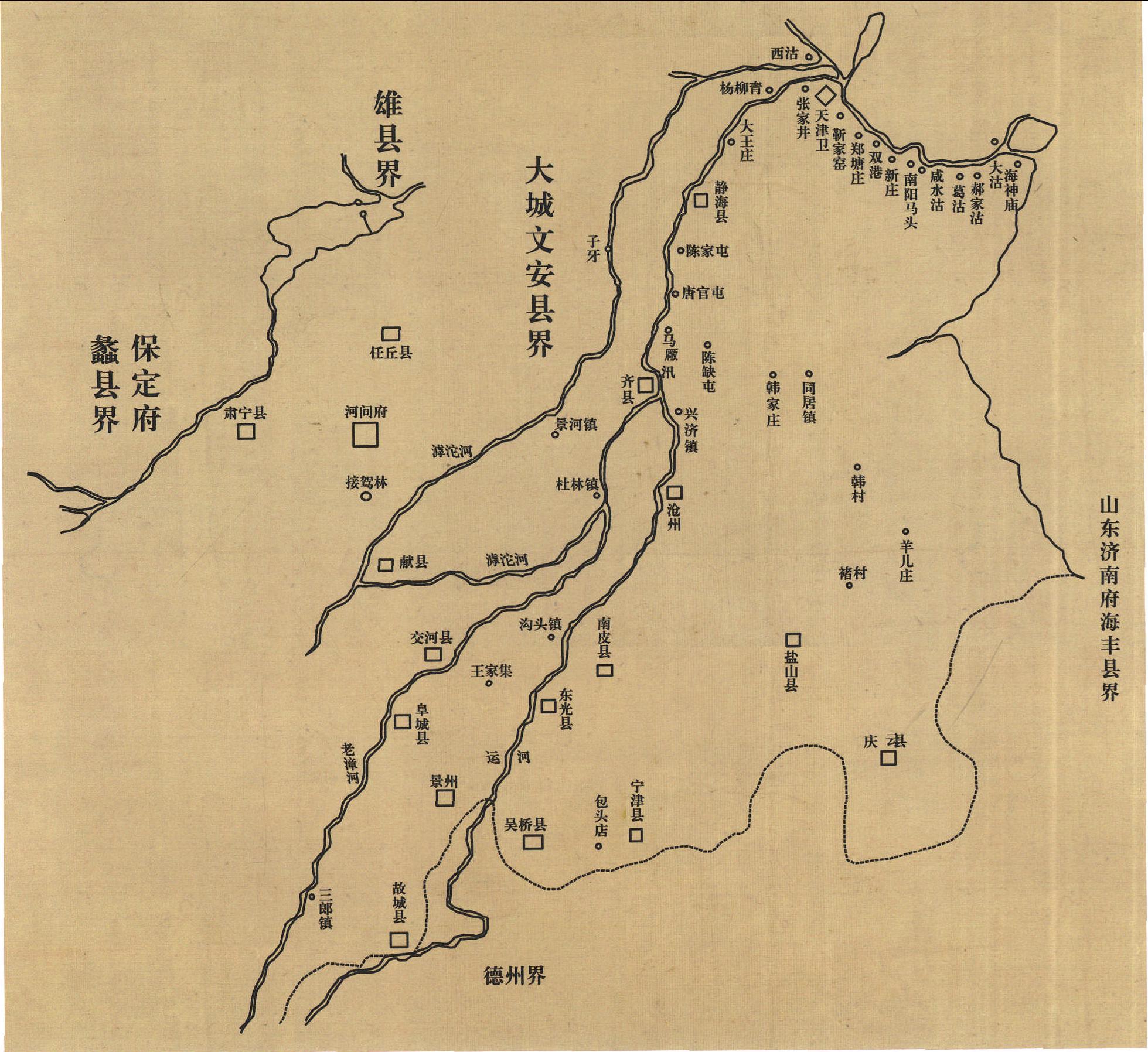 15.明代天津三衛(wèi)疆域及屯堡分布示意圖