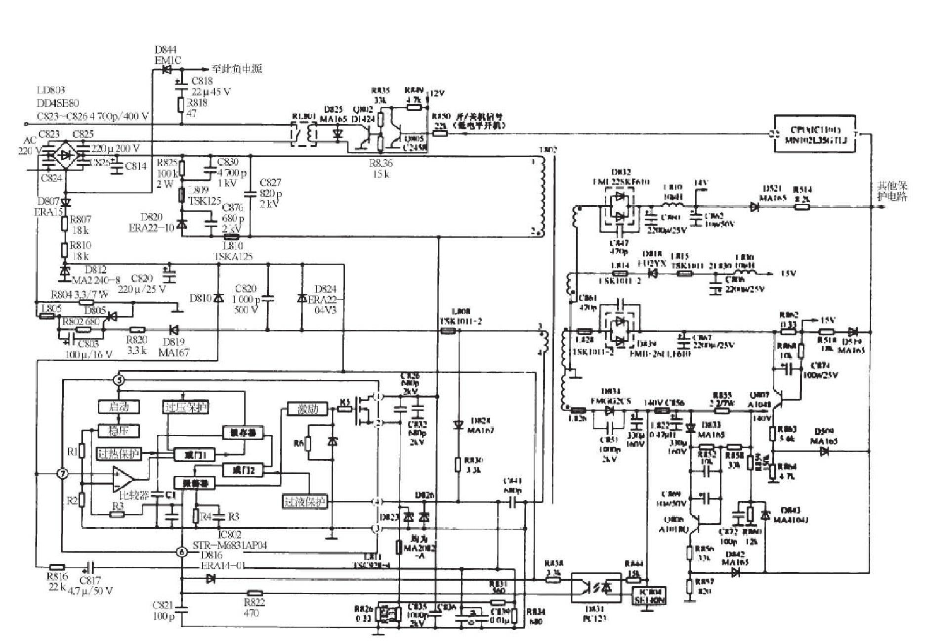 一、 松下GP11機(jī)芯系列大屏幕彩色電視機(jī)電路工作原理