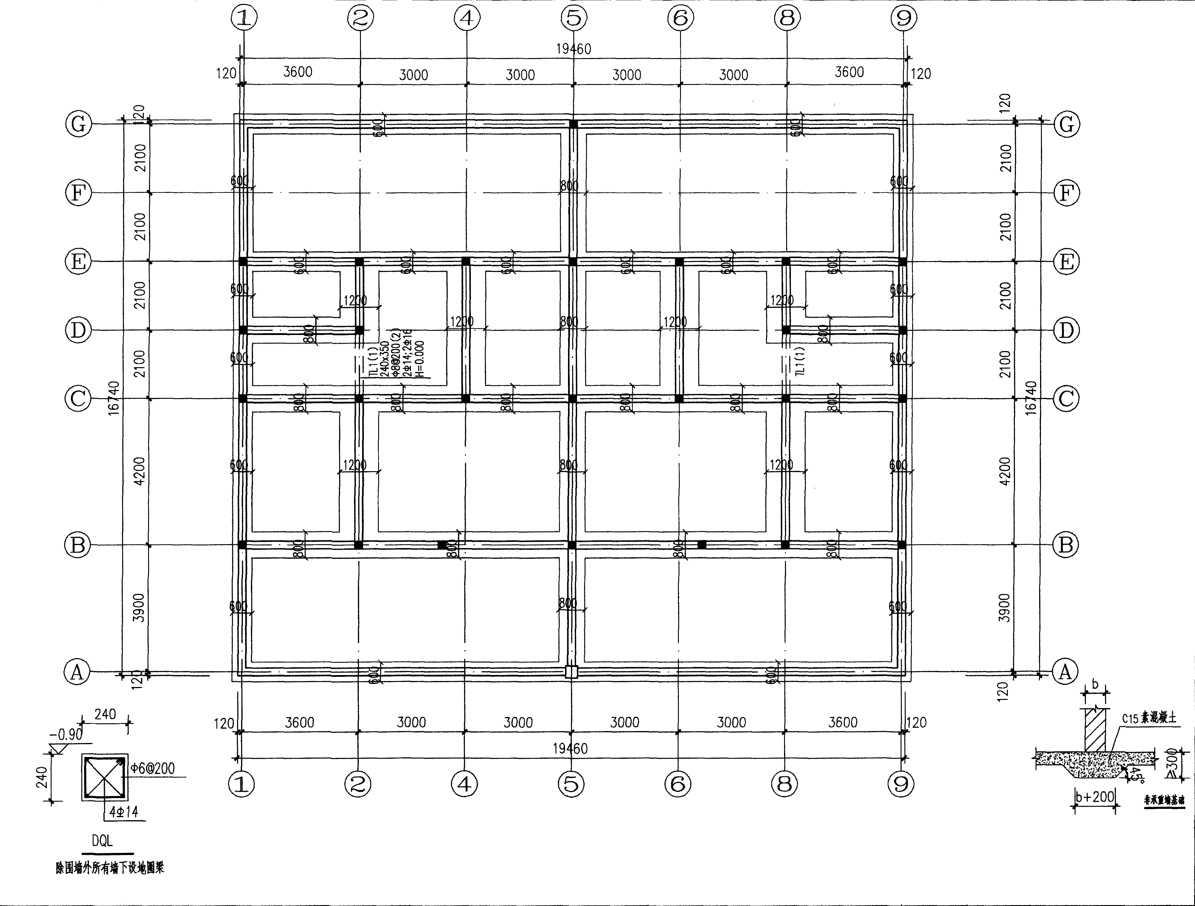 基礎(chǔ)平面圖