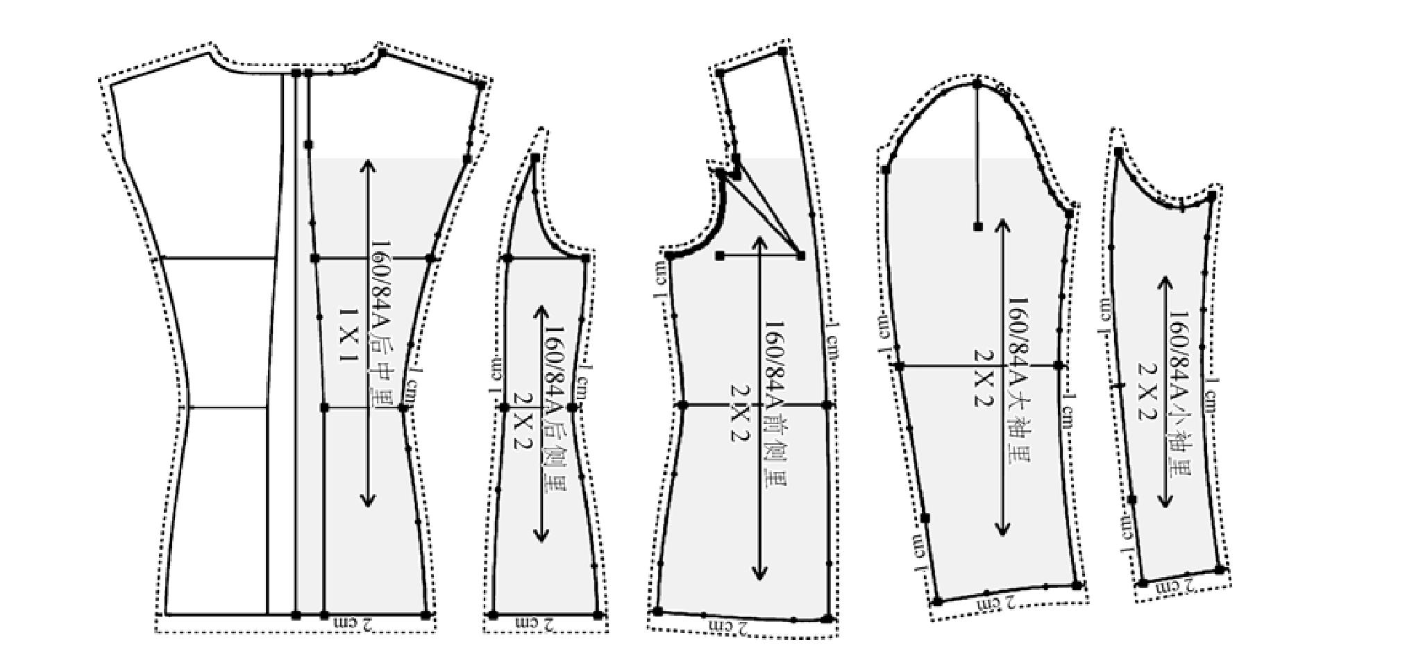 第三節(jié) 刀背縫四開身圓擺女西裝的紙樣設(shè)計(jì)