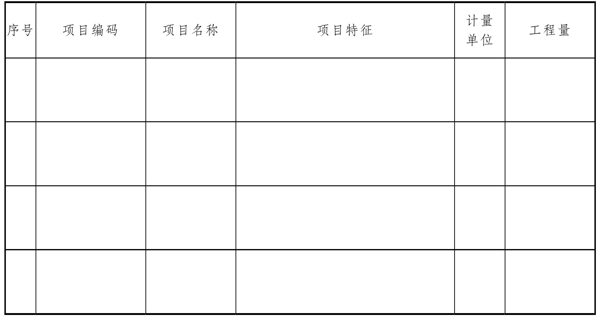 4.2 編寫工程量清單